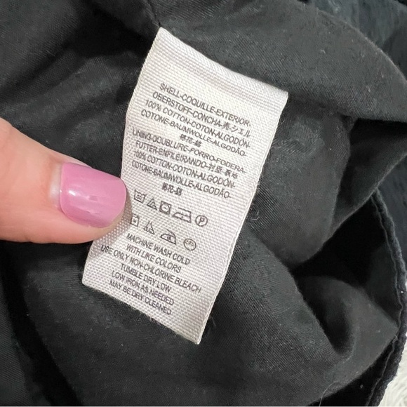 Free People Black Eyelet Lace Button Up Black shorts size 6 - Picture 7 of 13